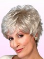 Graceful Shaggy Wavy Synthetic Gray Wig