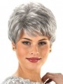 Stylish Layer Short Synthetic Capless Gray Wig